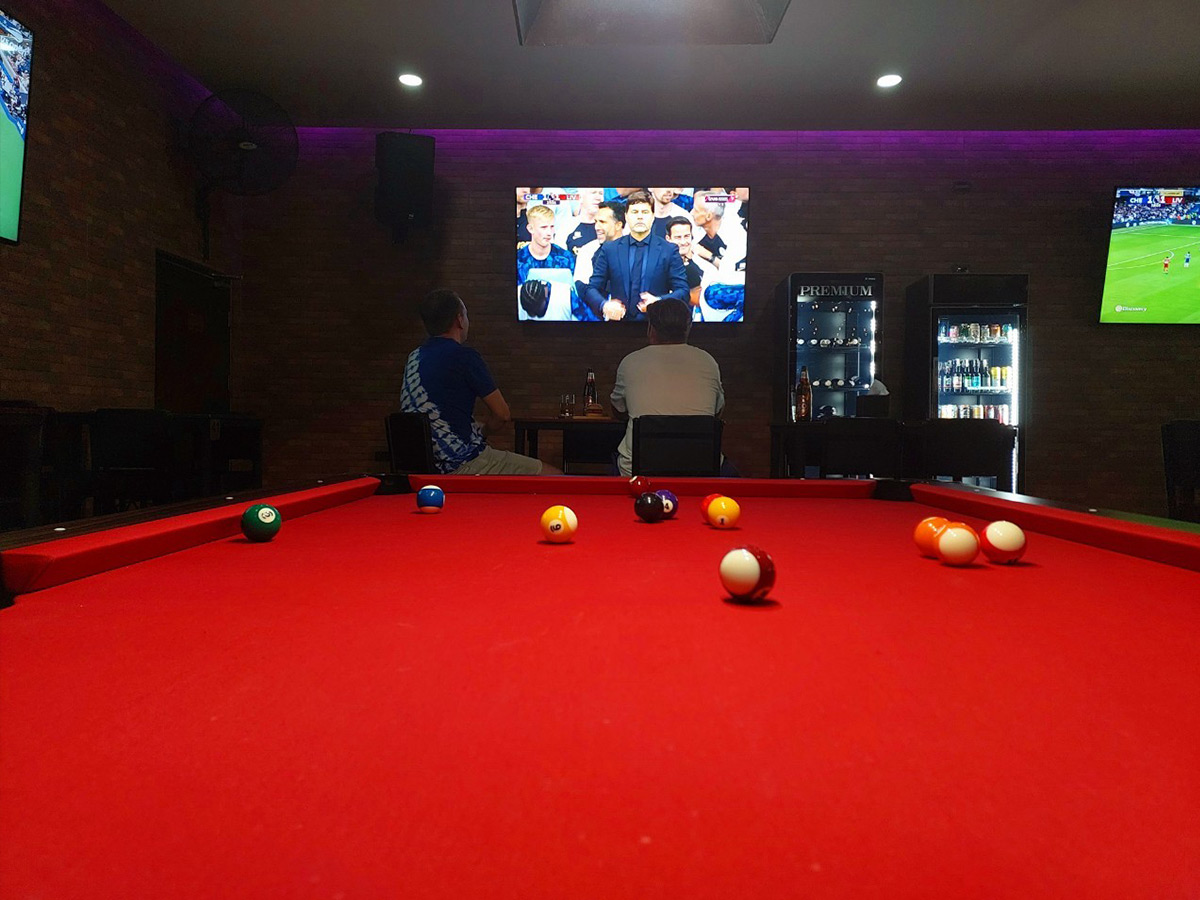 Sports bar showing the cricket