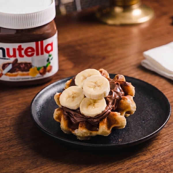 Nutella-Bananen-Waffel