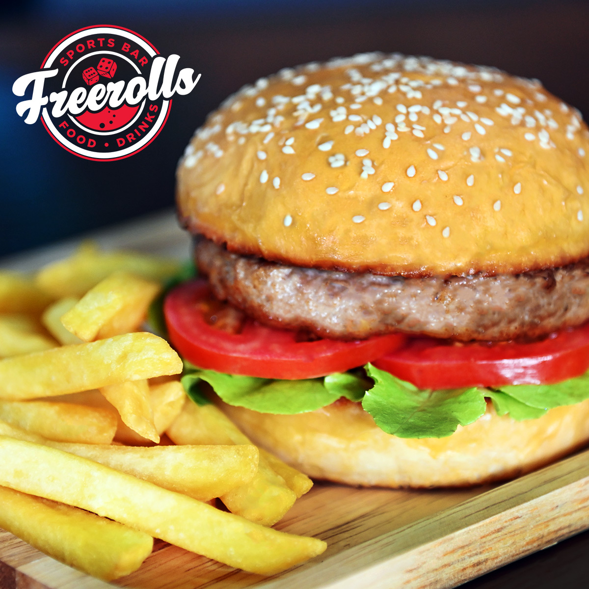 Great burger selection at Freerolls