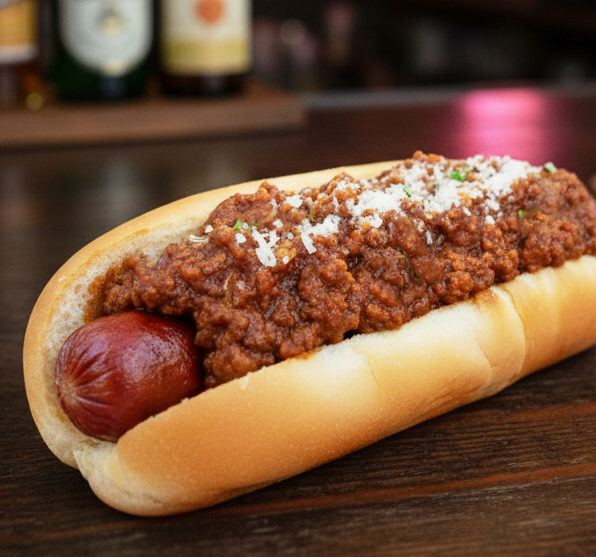 Bolognese Hot Dog