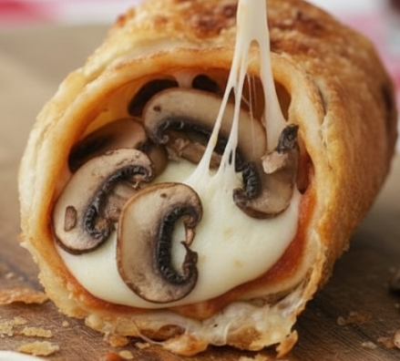 Champignon-Pizza-Rolle