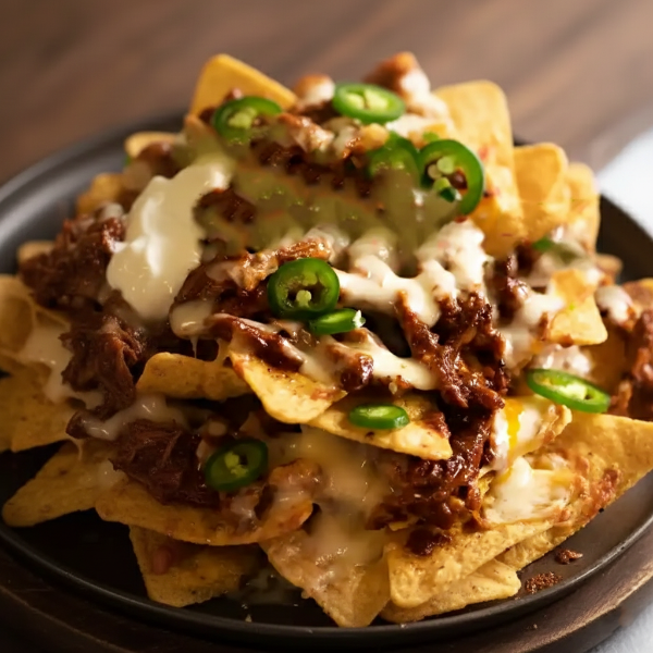 BBQ-Hähnchen-Nachos