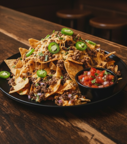 BBQ Rindfleisch Nachos