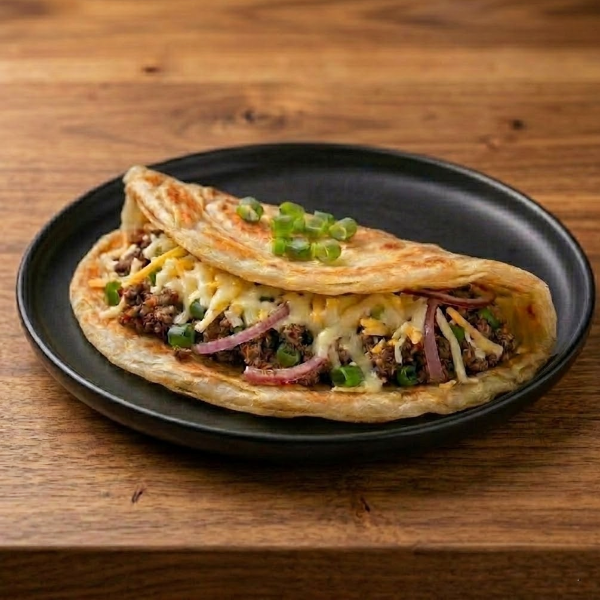 Käse gefüllte Roti Laab Nuea (Rind 50g)(Käse 80g)(trocken)