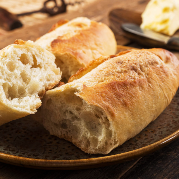 Toast-Sandwich-Brötchen mit Butter