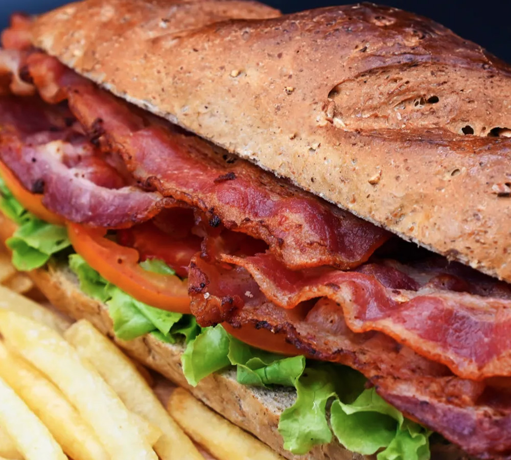 Bacon sandwich in chiang mai